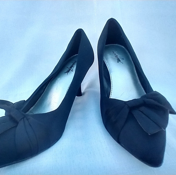 Jacqueline Ferrari Women's Heels Black Bow, 6 - Picture 2 of 15